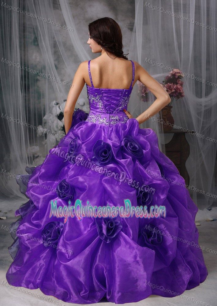 Spaghetti Straps Ruffled Beaded Purple Sweet 15 Dresses in Mendoza Argentina
